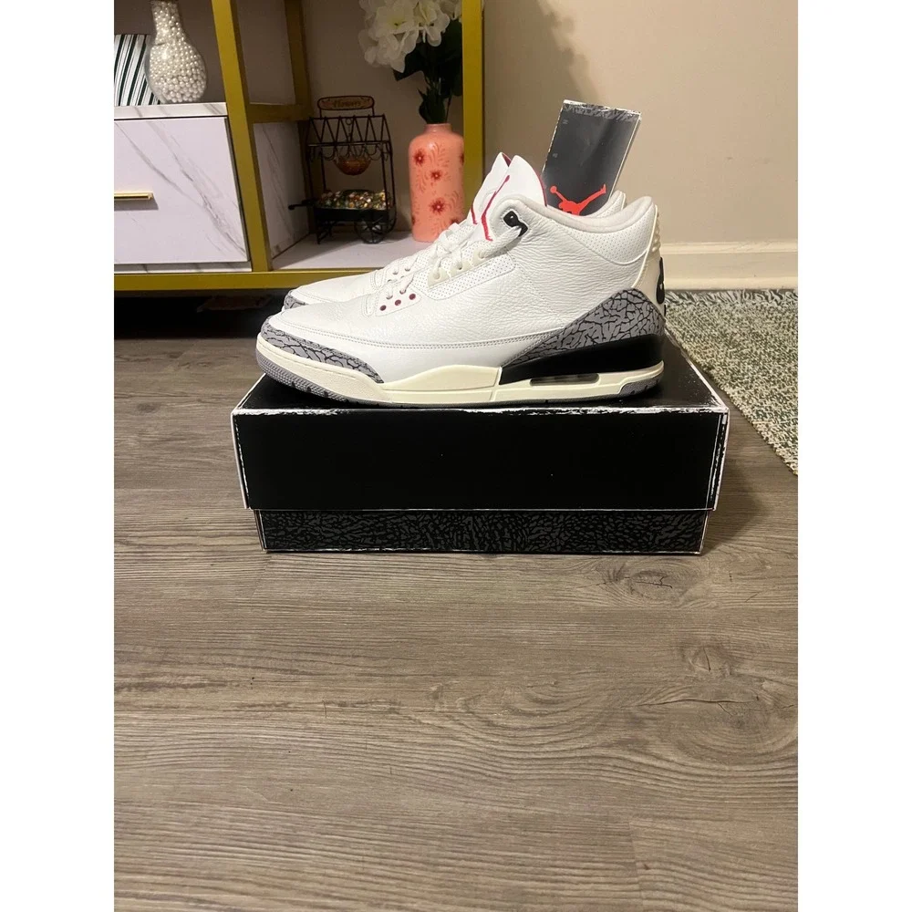 Air Jordan 3 Retro Men's White Cement Reimagined DN3707-100 Size 16